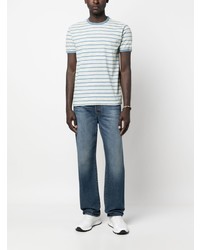 T-shirt girocollo a righe orizzontali grigia di Ralph Lauren RRL