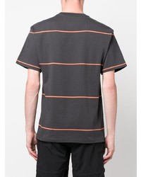T-shirt girocollo a righe orizzontali grigio scuro di Nike