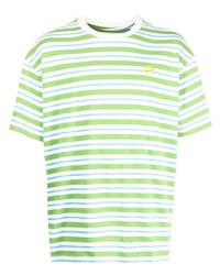 T-shirt girocollo a righe orizzontali lime di Nike