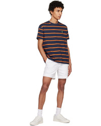 T-shirt girocollo a righe orizzontali marrone di Polo Ralph Lauren