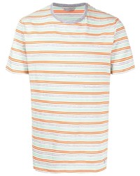 T-shirt girocollo a righe orizzontali multicolore di Gieves & Hawkes