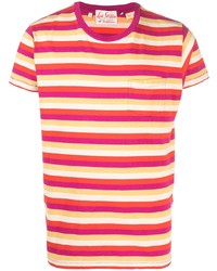 T-shirt girocollo a righe orizzontali multicolore di Levi's Made & Crafted