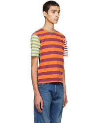 T-shirt girocollo a righe orizzontali multicolore di Stockholm (Surfboard) Club