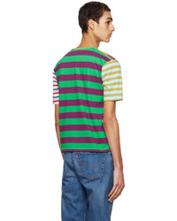 T-shirt girocollo a righe orizzontali multicolore di Stockholm (Surfboard) Club