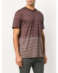 T-shirt girocollo a righe orizzontali multicolore di Lanvin