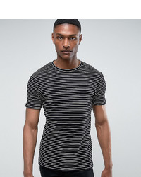 T-shirt girocollo a righe orizzontali nera e bianca di Asos