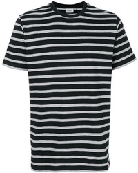 T-shirt girocollo a righe orizzontali nera e bianca di Carhartt