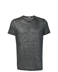 T-shirt girocollo a righe orizzontali nera e bianca di Isabel Marant