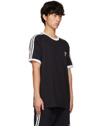 T-shirt girocollo a righe orizzontali nera di adidas Originals