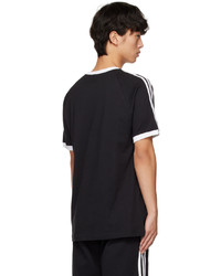 T-shirt girocollo a righe orizzontali nera di adidas Originals