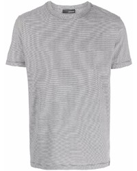 T-shirt girocollo a righe orizzontali nera di Lardini