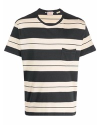 T-shirt girocollo a righe orizzontali nera di Levi's Made & Crafted