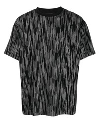 T-shirt girocollo a righe orizzontali nera di Missoni