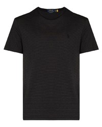 T-shirt girocollo a righe orizzontali nera di Polo Ralph Lauren