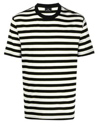 T-shirt girocollo a righe orizzontali nera di PS Paul Smith