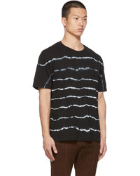 T-shirt girocollo a righe orizzontali nera di FREI-MUT