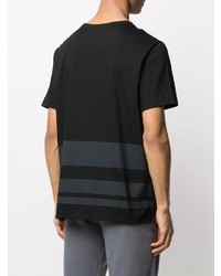 T-shirt girocollo a righe orizzontali nera di Joseph