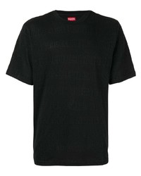 T-shirt girocollo a righe orizzontali nera di Supreme