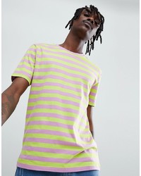 T-shirt girocollo a righe orizzontali rosa di ASOS DESIGN