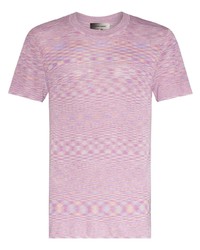 T-shirt girocollo a righe orizzontali rosa di Isabel Marant
