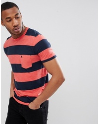 T-shirt girocollo a righe orizzontali rossa di Abercrombie & Fitch