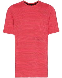T-shirt girocollo a righe orizzontali rossa di Byborre