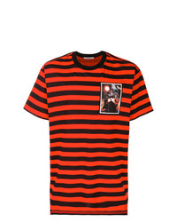 T-shirt girocollo a righe orizzontali rossa di Givenchy