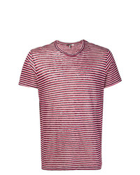T-shirt girocollo a righe orizzontali rossa di Isabel Marant