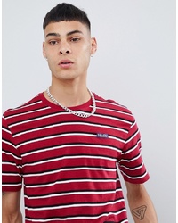 T-shirt girocollo a righe orizzontali rossa di Nike SB