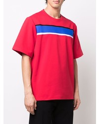 T-shirt girocollo a righe orizzontali rossa di Just Don