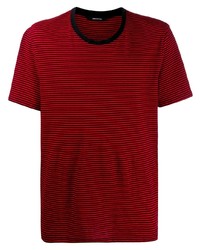 T-shirt girocollo a righe orizzontali rossa di Zadig & Voltaire