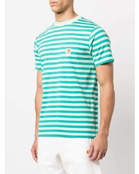 T-shirt girocollo a righe orizzontali verde di Carhartt WIP