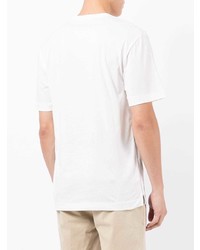 T-shirt girocollo a righe verticali bianca di Fred Perry