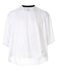 T-shirt girocollo a righe verticali bianca di Martine Rose