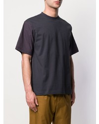 T-shirt girocollo a righe verticali blu scuro di Qasimi