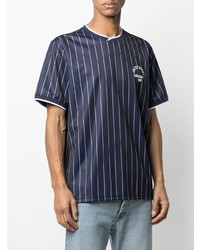 T-shirt girocollo a righe verticali blu scuro di Carhartt WIP