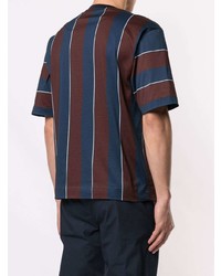 T-shirt girocollo a righe verticali blu scuro di Cerruti 1881