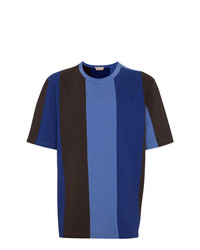 T-shirt girocollo a righe verticali blu di Marni