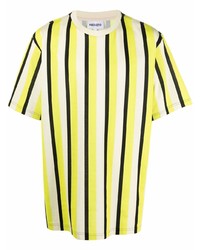 T-shirt girocollo a righe verticali gialla di Kenzo