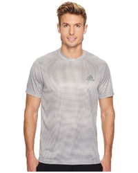 T-shirt girocollo a righe verticali grigia