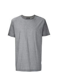 T-shirt girocollo a righe verticali grigia di Inês Torcato
