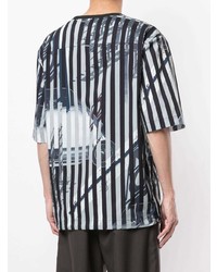 T-shirt girocollo a righe verticali grigia di 3.1 Phillip Lim