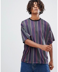 T-shirt girocollo a righe verticali multicolore di ASOS DESIGN