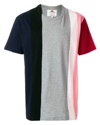 T-shirt girocollo a righe verticali multicolore di Cédric Charlier