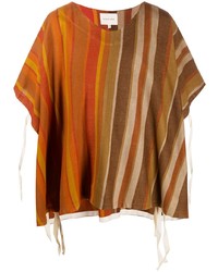 T-shirt girocollo a righe verticali multicolore di Nicholas Daley