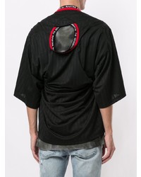 T-shirt girocollo a righe verticali nera di Martine Rose
