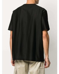 T-shirt girocollo a righe verticali nera di Paul Smith