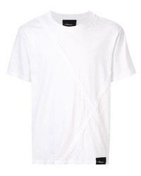 T-shirt girocollo a rombi bianca