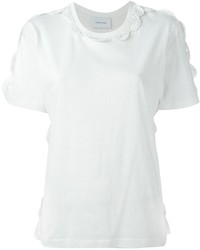 T-shirt girocollo all'uncinetto bianca di Simone Rocha