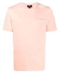 T-shirt girocollo arancione di A.P.C.